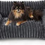 Cute Couch Bed for Pets, Supportive Cat Sofa for Indoor Cats, Small Dog Sofa Bed for Small Dogs, Grey, 24 inches