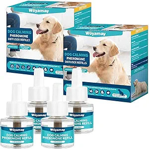Woyamay Dog Calming Diffuser Refills - 4 Pack Dog Pheromones Calming Diffuser for Dog