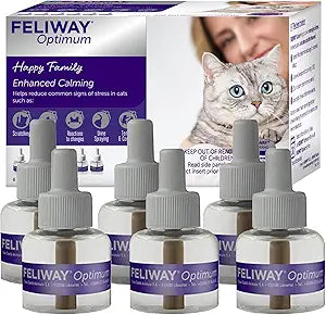FELIWAY Optimum 6 x 30 Day Cat Calming Refills for Pheromone Diffuser, 6 x 48ml Value Pack
