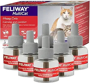 FELIWAY® MultiCat 6 x 30 Day Cat Calming Refills for Pheromone Diffuser, 6 x 48ml Value Pack