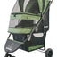 ROODO 3 Wheel Pet Stroller Best Lightweight Foldable Compact Portable Jogger All Terrain Travel Pet Gear Puppy Kitty Stroller for up to 30lbs Medium Small Dogs and Cats(Green)