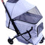 Reversible Pet Stroller (4 Wheels for Cats and Dogs) for Small and Medium Pets up to 33 lbs.Gray