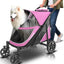 Petbobi Dog Stroller for Large & Medium Dogs - for Large Senior Pets up to 80 lbs, Pink
