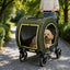Pet Stroller for Dogs Cats up to 50 lbs, Foldable Dog Stroller with 360° Swivel Wheels, Detachable Carrier, Adjustable Handle, Travel Dog Stroller for Small Medium Large Pets, Green