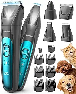 Professional Dog Grooming Clipper with Replacement Blade, 5-in-1 Adjustable A5 Blade Cordless Pet Grooming Kit