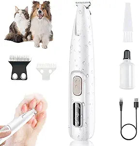 Furry Basics Pet Hair Trimmer,Dog Paw Trimmer with LED Light, Electic Paw Trimmer