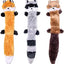 ZippyPaws Skinny Peltz - No Stuffing Dog Toy Pack to Keep Them Busy, for Medium and Large Dogs, Squeaky Pet Toys, Unstuffed Chew Toys, Soft Plush Variety Pack, Fox, Raccoon, and Squirrel - 18"